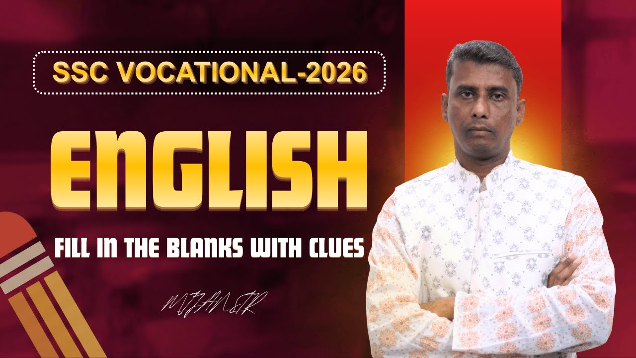 SSC Vocational 2026 English-2 100% common suggestion || এসএসসি ভোকেশনাল ২০২৬ ইংরেজি-২ বেসিক ক্লাস 