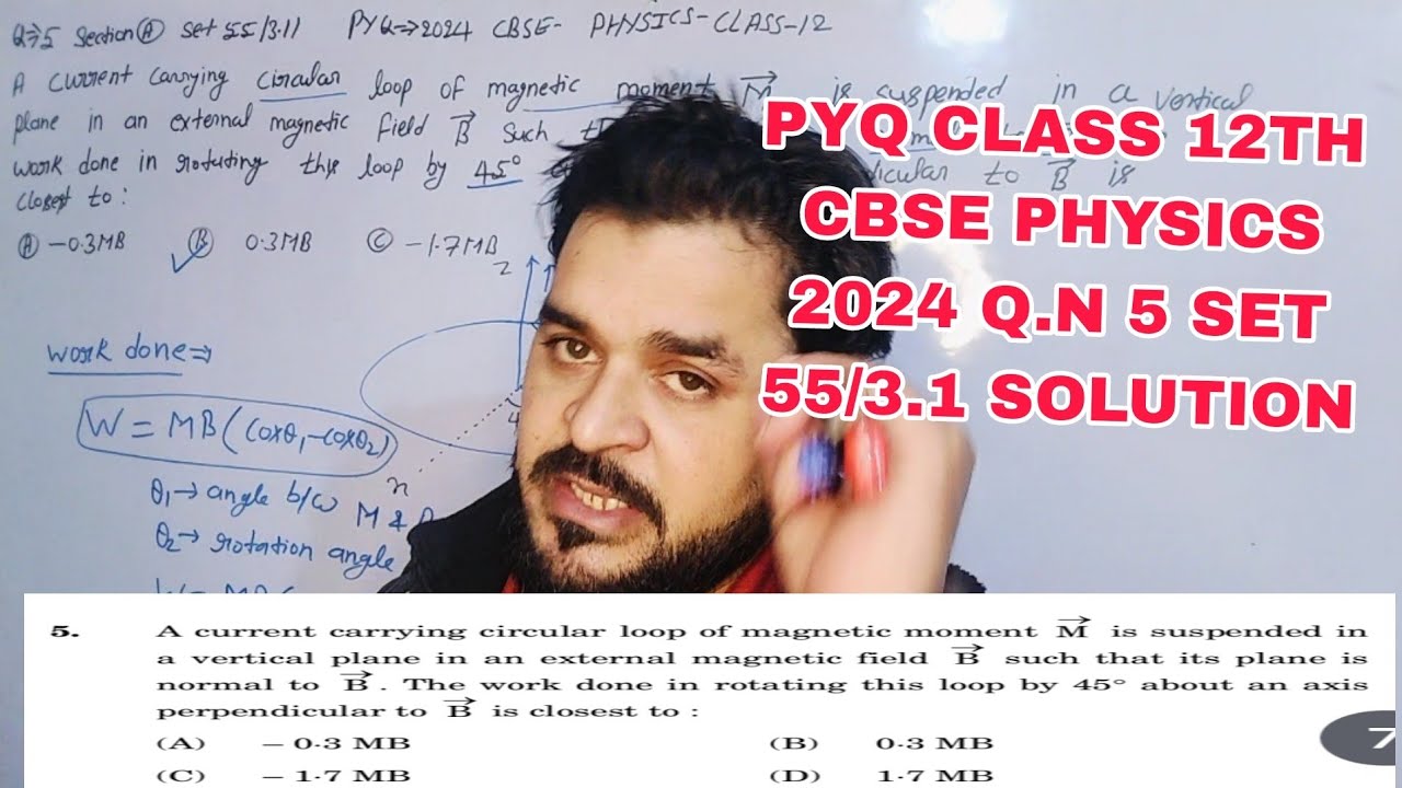 A current carrying circular loop of magnetic moment Mis suspended ina vertical planePYQ CLASS12 2024