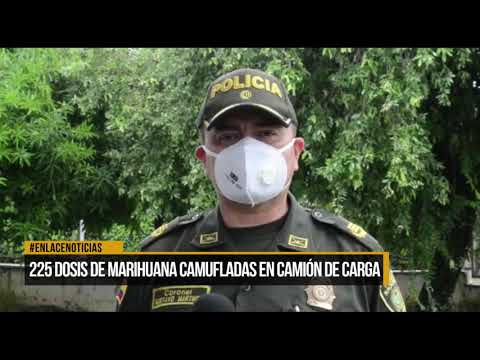 225 dosis de marihuana camufladas en un camión de carga en Puerto Boyacá