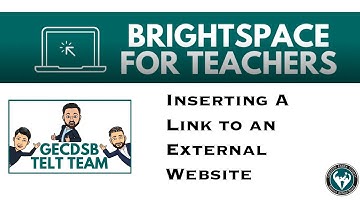 Insert Link to External Website in Brightspace