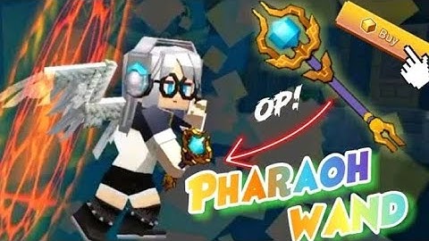 in build and shoot event spent 1500 gcubes draw i got Pharaoh Wand In blockman go