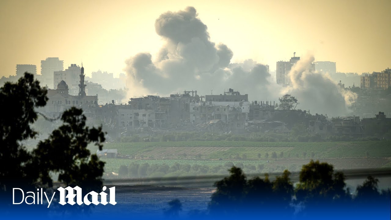 LIVE: View over Israel-Gaza border as seen from Israel