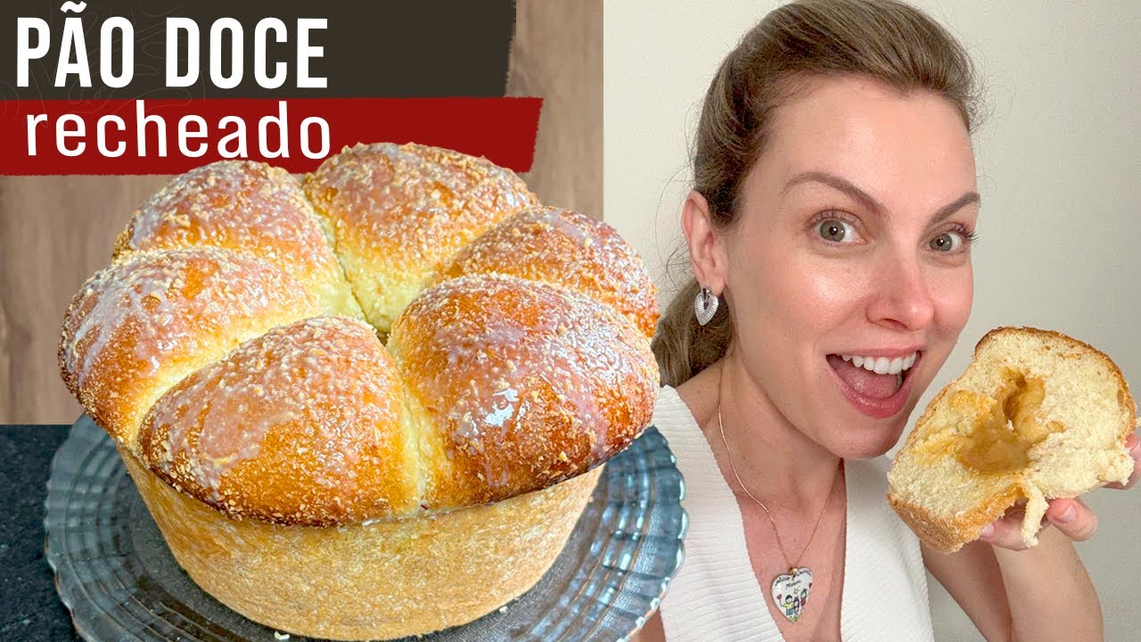 PÃO DOCE RECHEADO - ROSCA COM DOCE DE LEITE