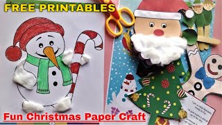 Fun Christmas Paper craft activities with Free Printables