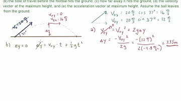 AP Physics 1 3.5b - Projectile Motion - Angled Launch