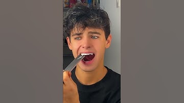 i filed the fangs down 🧛‍♂️😤 #kylethomas #shorts