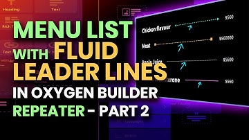 Menu List with Leader Lines using Oxygen Builder Repeater (PART 2)