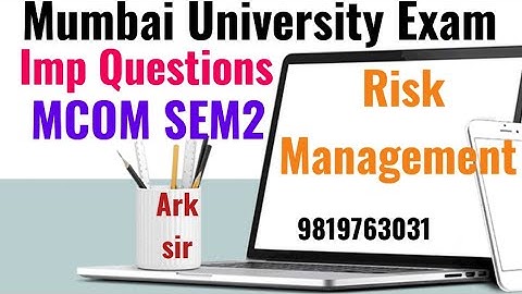 MCOM SEM2 NEP 2025|Risk Management Mcom|❤️ 👨‍👦‍👦|Mumbai University Imp Questions Syllabus|ARK sir|