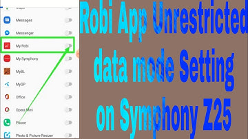 Robi App Unrestricted data mode Setting on Symphony Z25