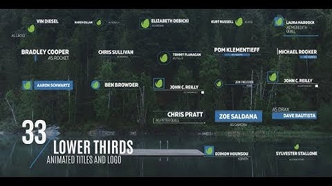 33 Minimal Titles/Lower Thirds and Logo Animation - After Effects Template