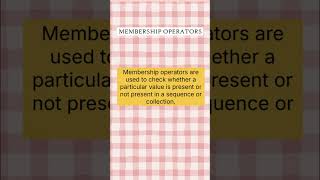 Python Membership Operators Explained Simply #codingjourney #coding #python#pythontutorial