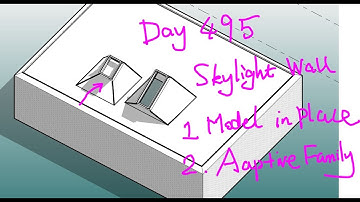 Everyday Revit (Day 495) - Skylight Wall using Model in Place and Adaptive Family