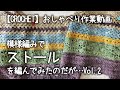 【かぎ針編み】模様編みでストールを編んでみたのだが…Vol.2★編みながら模様を決めるのってフリーダムだけどラーメン作成の危険性大だよね【おしゃべり作業動画】