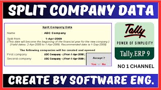 Split Company Data in Tally ERP in hindi Language screenshot 5