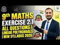 9th Maths Exercise 2.1 All Questions | Introduction To Linear Polynomials | New Syllabus 2026 