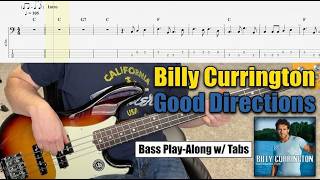 Good Directions - Billy Currington | Country Bass Guitar Cover (Play Along Tabs)