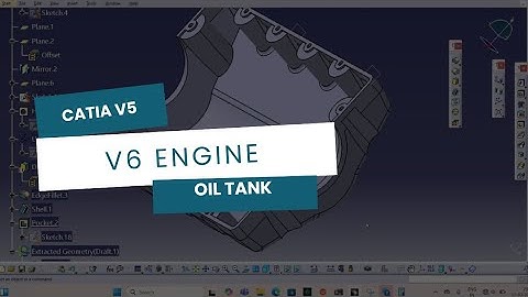 Oil tank for  v6 engine Design in Catia V5: A Step-by-Step Tutorial #engineering  @Free_cad_tutorial