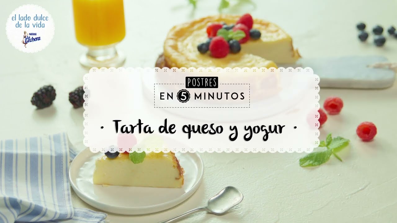Tarta de queso y yogur - Recetas La Lechera - YouTube