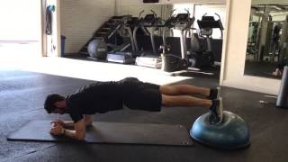 Bosu Ball Plank Toe Tap