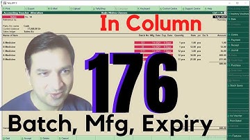 Tally Chapter 176 TDL for Batch MFG Expiry Columns in Voucher By Rajiv Mishra Computer Class | TDL