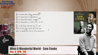🥁 What A Wonderful World - Sam Cooke Drums Backing Track with chords and lyrics