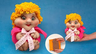 I made this funny gift to my friend - a doll out of a cleaning cloth and nylon! by Miarti - Creative ideas 1,110 views 1 year ago 4 minutes, 23 seconds