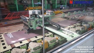 EMASCAN-PL-2300. For automatic ultrasonic testing of plates with EMAT