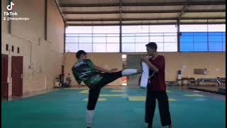 Latihan Tendangan Sabit, T dan Cobra Atlit Silat PPLP Sulsel