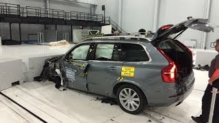 2016 Volvo XC90 Small Overlap Crash Test at IIHS (Behind the Scenes)