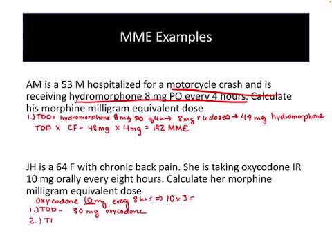 Calculating MME