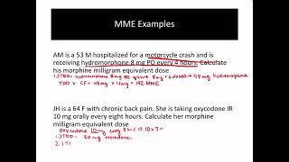 Calculating MME