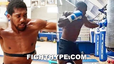 ANTHONY JOSHUA UNLEASHES THE BEAST; BATTERS HEAVY BAG WITH DESTRUCTIVE POWER TRAINING FOR PULEV