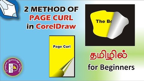 Page Curl in Coreldraw Tamil | Coreldraw Tutorial | Graphics @PKGraphics054