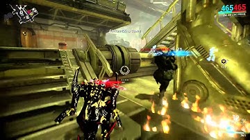 Warframe®- Floating in air.