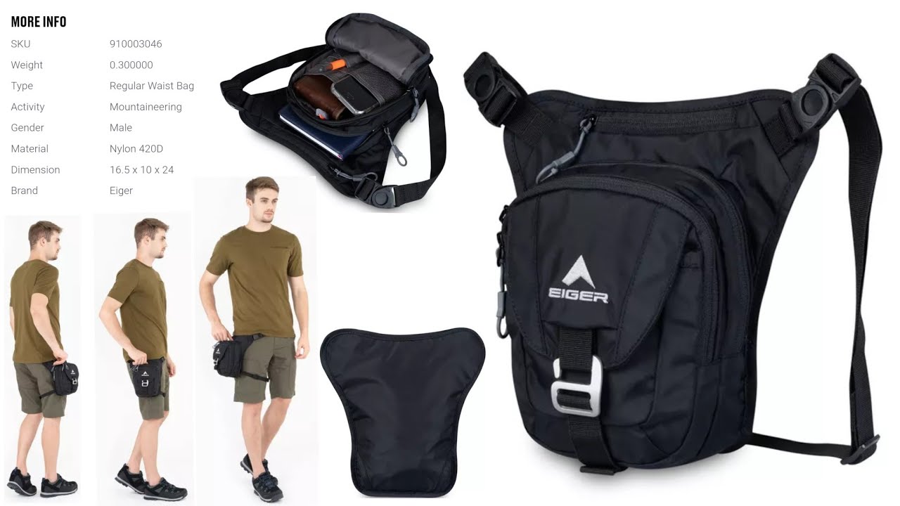 EIGER LEGPACK M MILITANT POUCH BLACK || 910003046 || TAS EIGER HANDAL ...