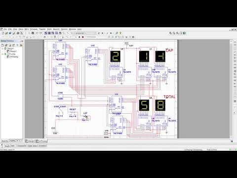 Stopwatch multisim simulation