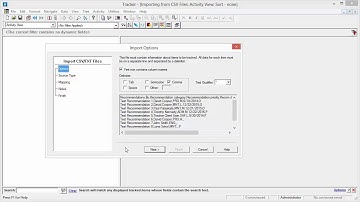 Importing from CSV Files (Tracker 2)