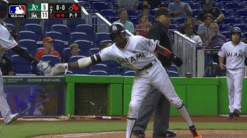 OAK@MIA: Stanton extends the lead with an RBI single