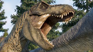 SMALL TO GIANT DINOSAURS vs FEATHERED T-REX BATTLE IN JURASSIC WORLD EVOLUTION 2