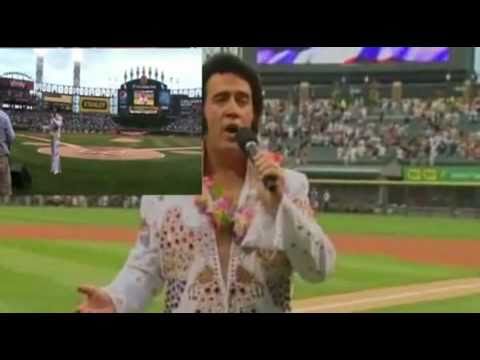 Doug Church - Elvis Tribute Artist sings the National Anthem at Elvis Day