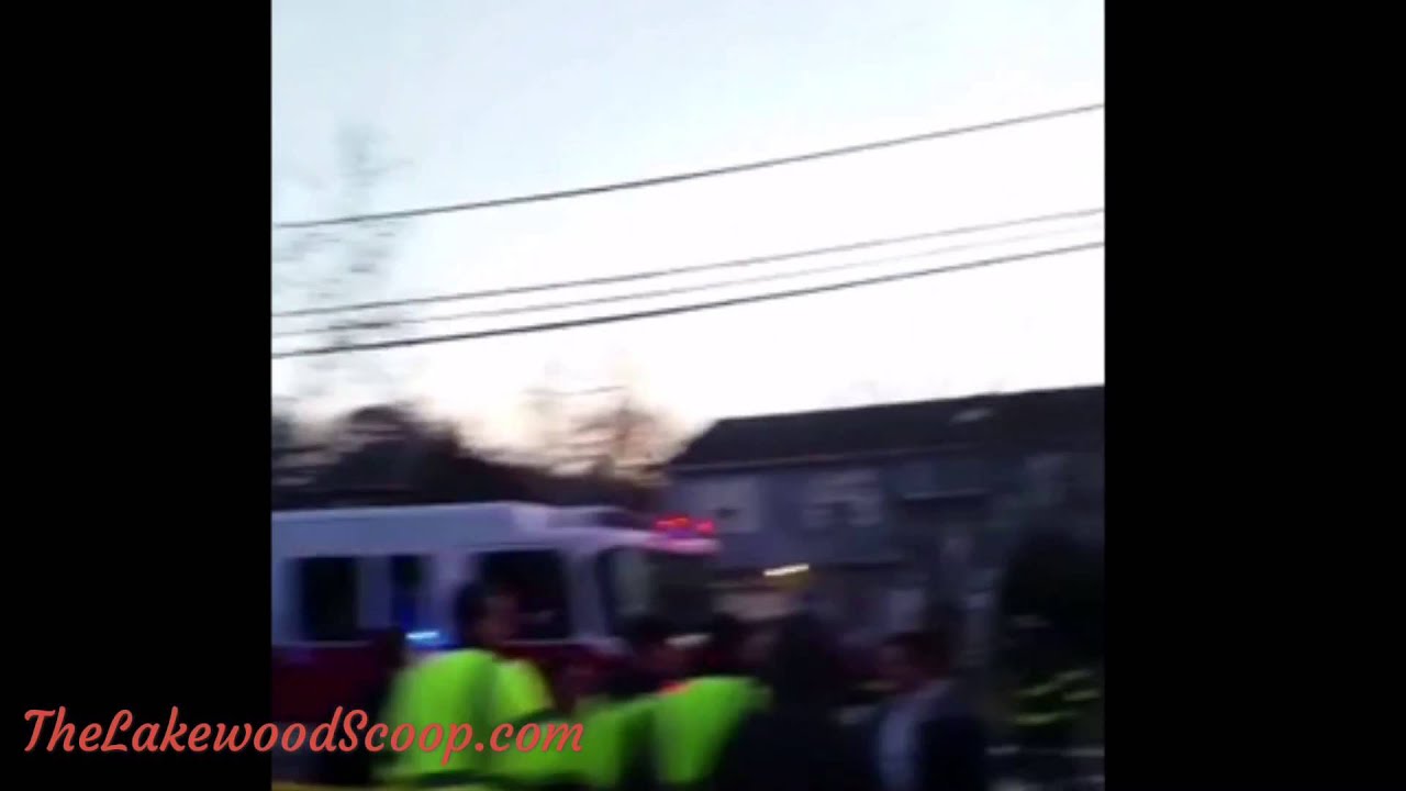 Bachurim Dancing after everyone emerges safely from fire