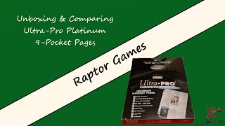 Checking Out Ultra Pro Platinum 9 Pocket Pages - YouTube