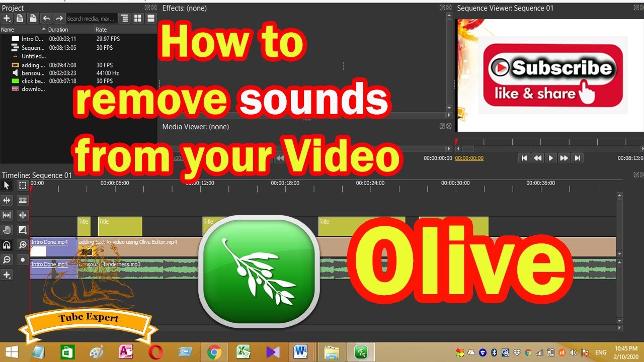 removing sound from a video clip YouTube