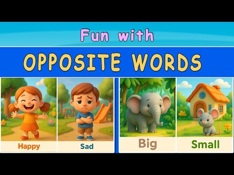 Opposite Words for Kids | Learn Opposite Words with Pictures | #JuniorLearningVerse