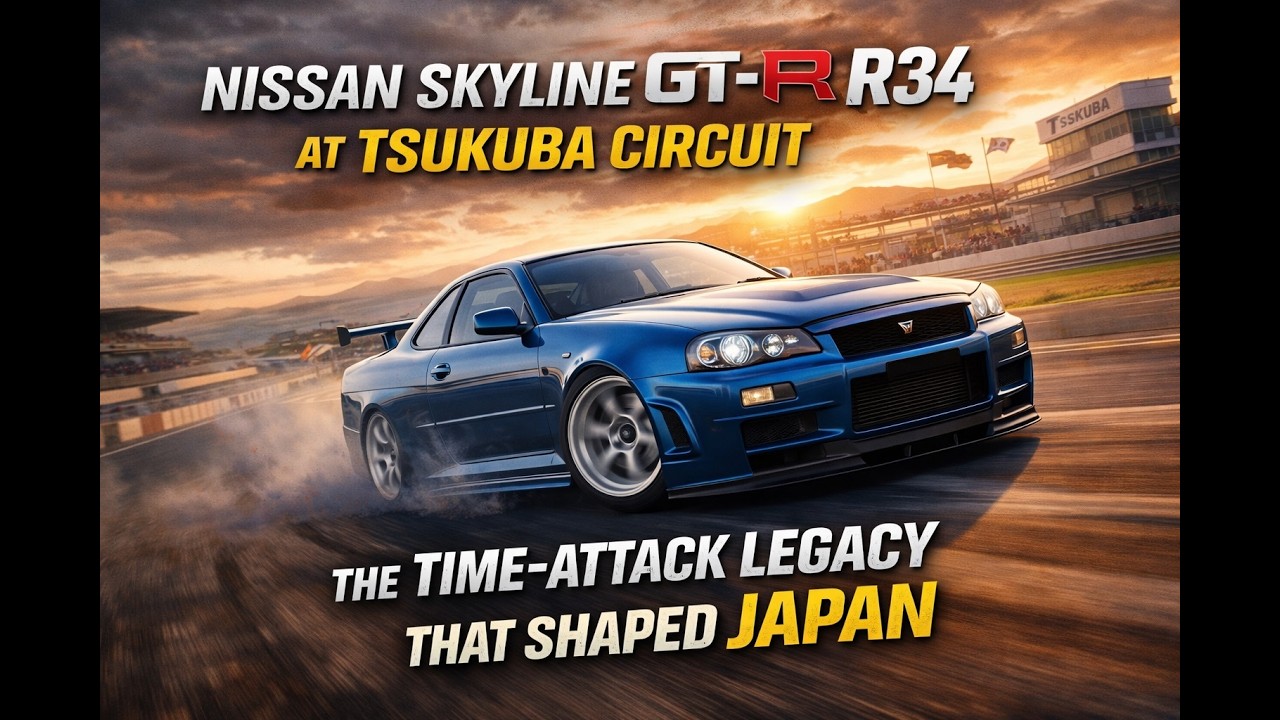 Nissan Skyline GT-R R34 at Tsukuba Circuit – The Time-Attack Legacy That Shaped Japan | 8K Cinematic