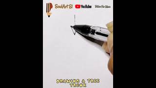 How to draw a tree trunk easily | Easy and cute drawings |#guitar  #fyp #shorts #onemillionaudition