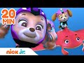 PAW Patrol Aqua Pups & Mermaid Rescues! w/ Skye & Coral | 20 Minute Compilation | Nick Jr.