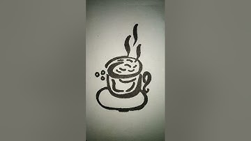 How to draw a unique coffee cup design ☕💓#unique #coffee #coffeelover #cup #design #shorts