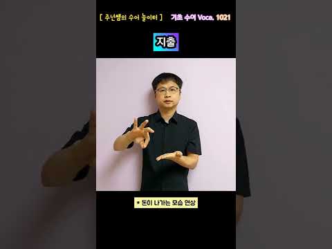 [ 기초 수어 Voca ] 1021. 지출 - 수화배우기 [주넌쌤의 수어놀이터]