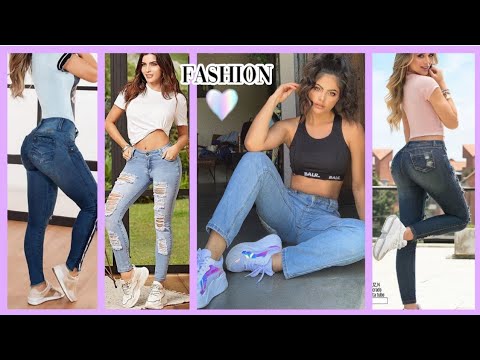 OUTFITS CON JEANS Y TENIS MODA 2020 LOOKS CASUALES CON JEANS LOOKS CASUALES  CON TENIS PARA DIARIO - YouTube